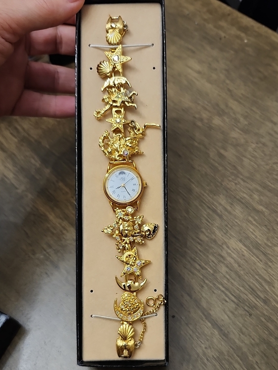 Kirks Folly Jewelry - Kirks Folly Gold-tone Ocean & Celestial Charm Bracelet Watch